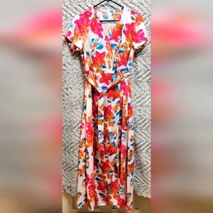 *NWOT* Rose Wrap Dress
